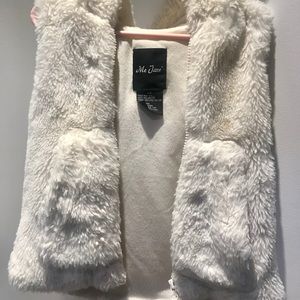 Ivory fur vest